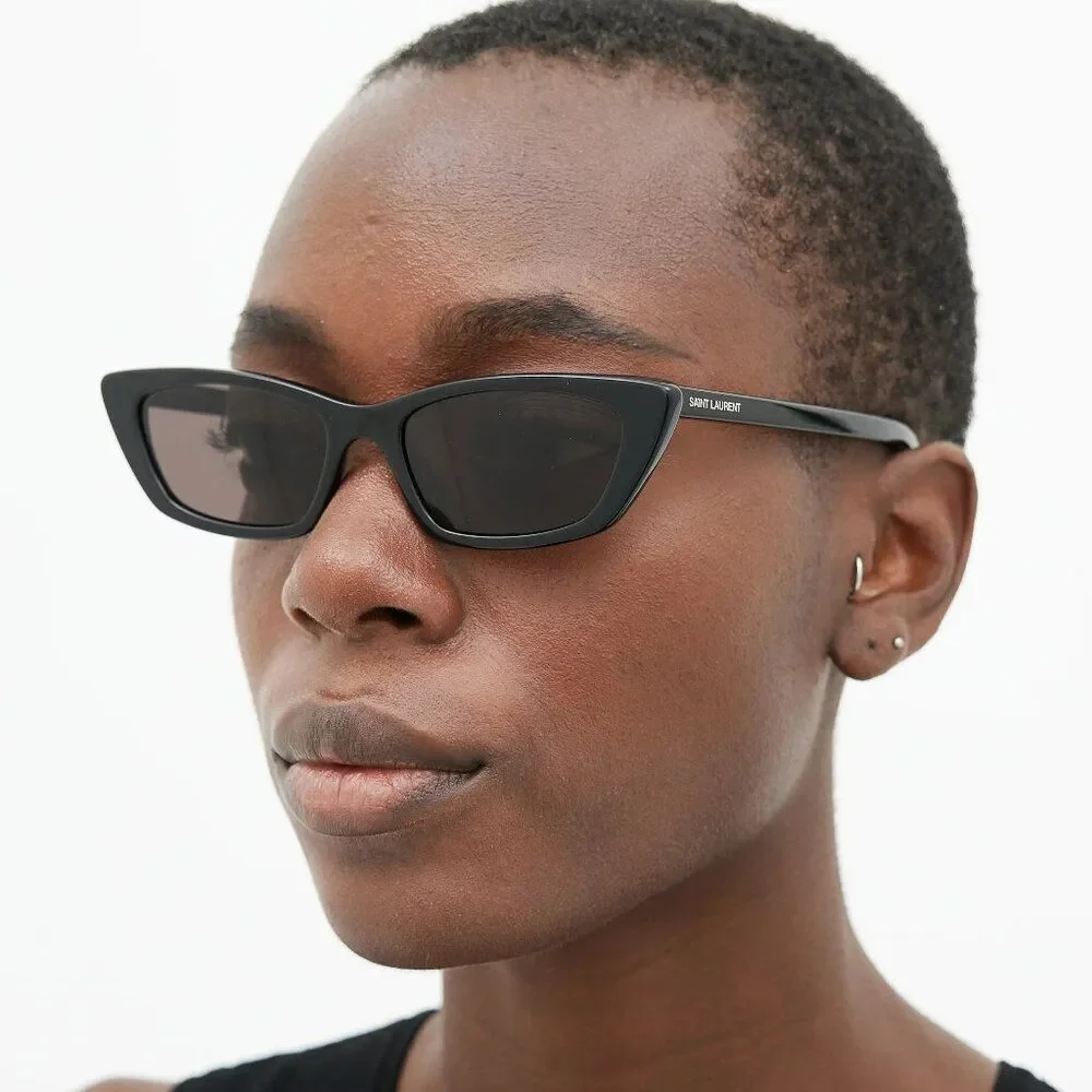 NEW Saint Laurent SL277 009 Black Cat Eye Women Sunglasses